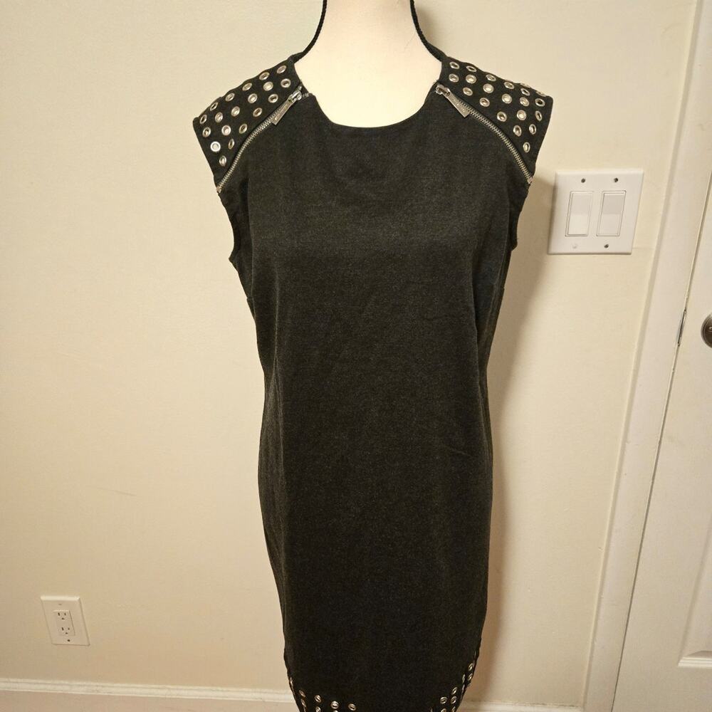 Michael Kors Gray Grommet Dress, Size 14